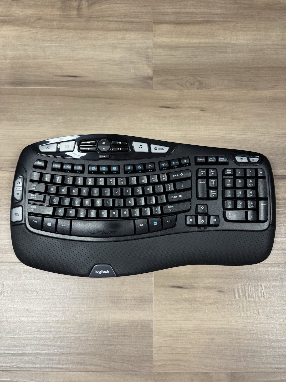 Logitech K350 Y-R0053 Ergonomic Comfort Wave Wireless Keyboard Only  No Dongle