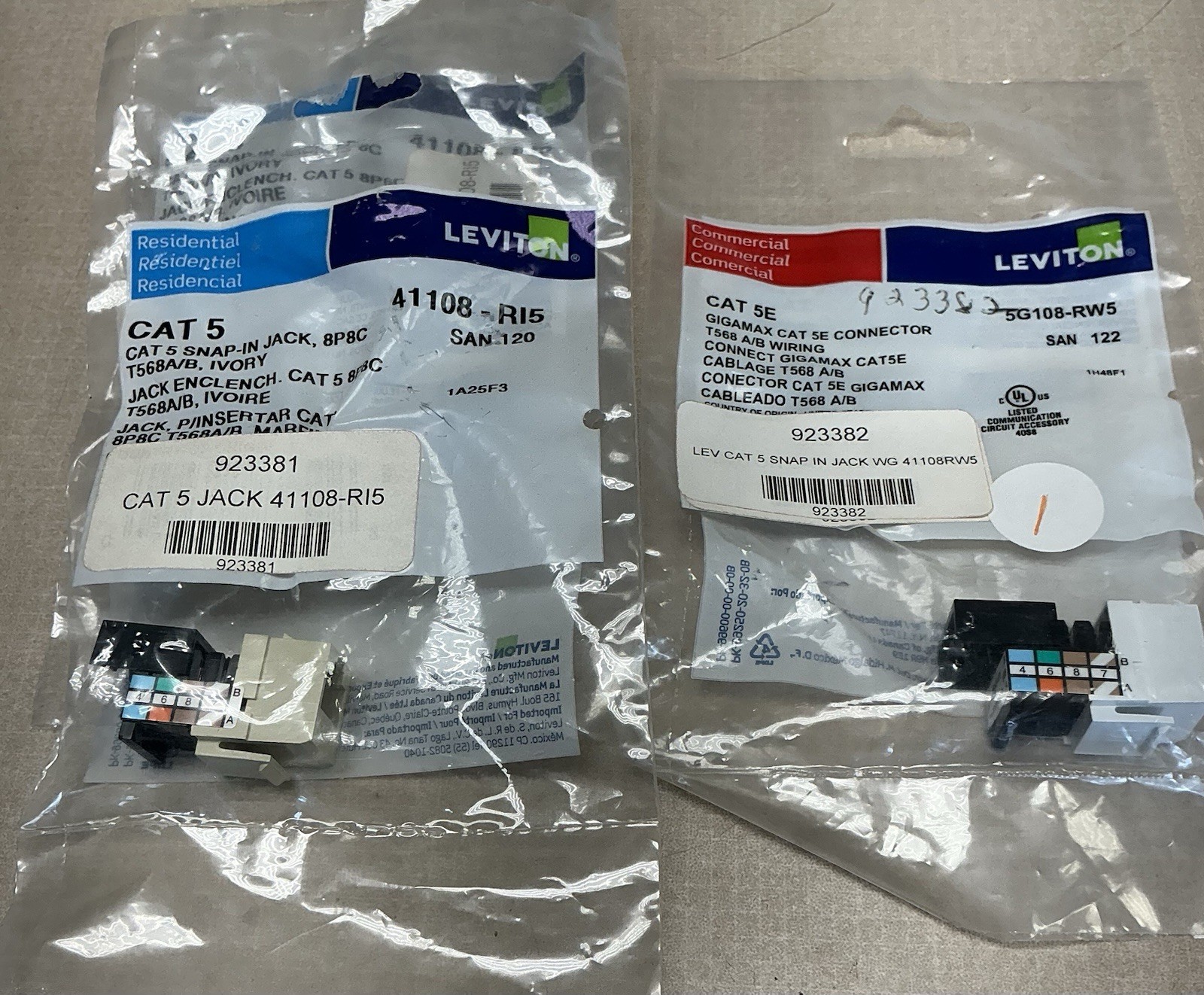 Leviton 41108 -R Cat 5 Jacks