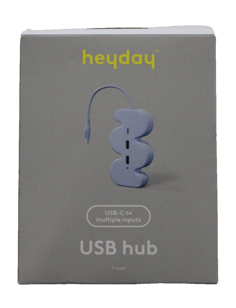 Novelty USB Hub - heyday Squiggle Peri-Blue
