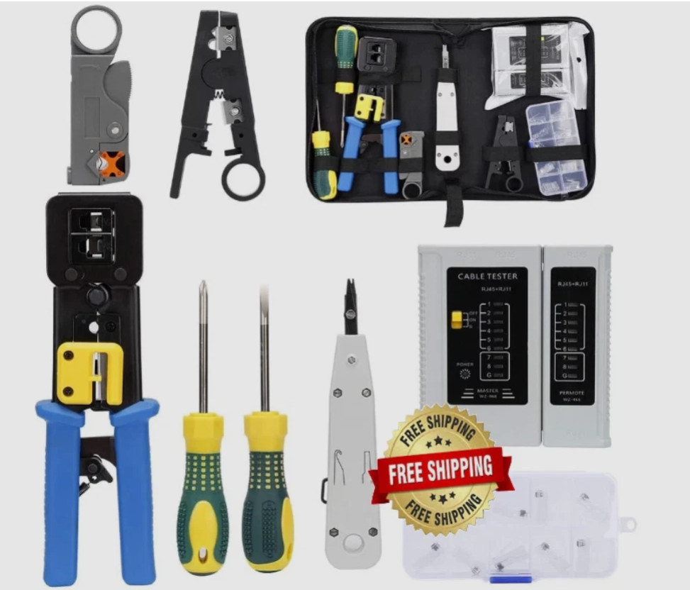 Kit De Herramientas De Red Para Cat5 Cat5e Cat6, Cable Ethernet Portátil 8 En 1