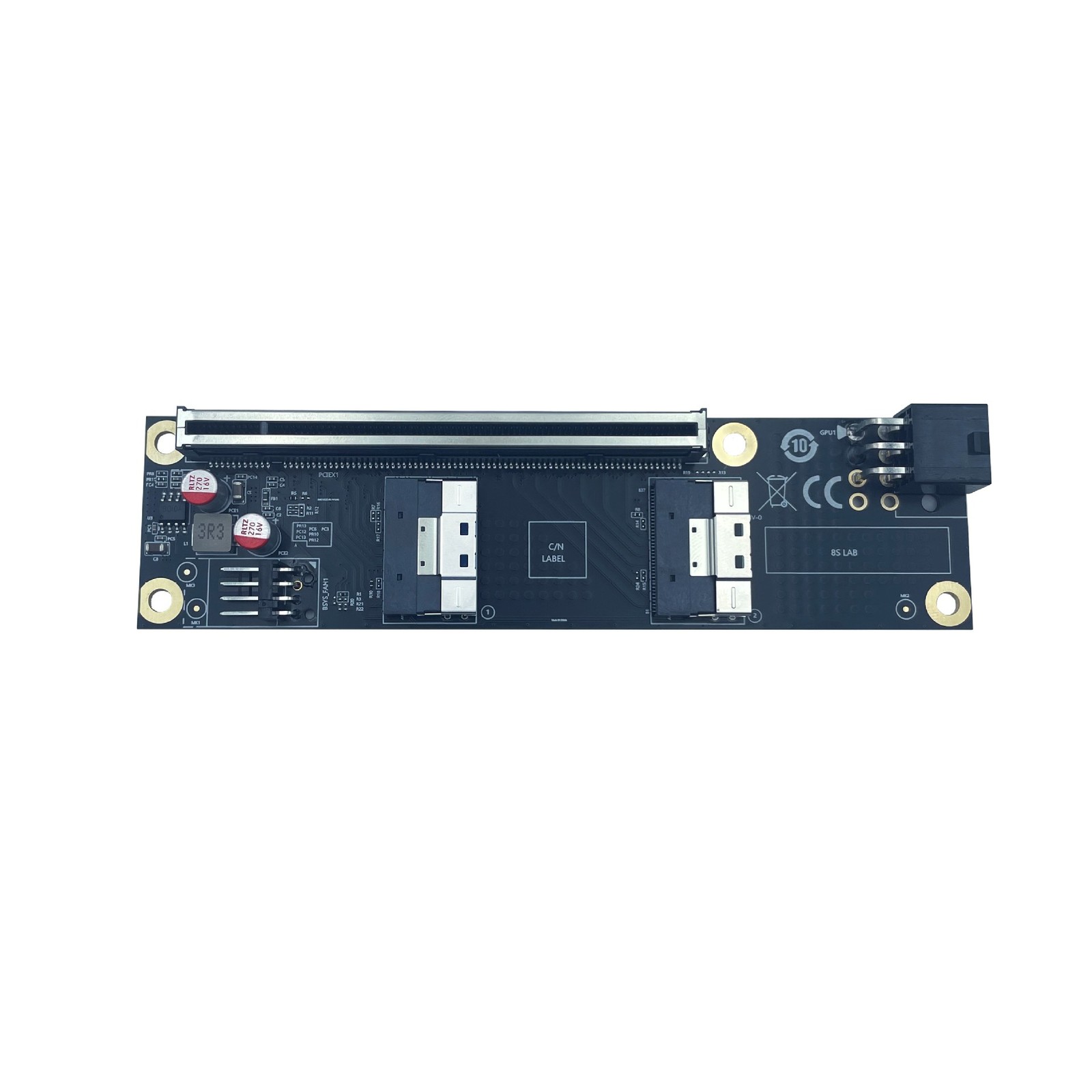 Slimline Dual SFF-8654 8X to PCI-Express 4.0 RAID Card Hyper