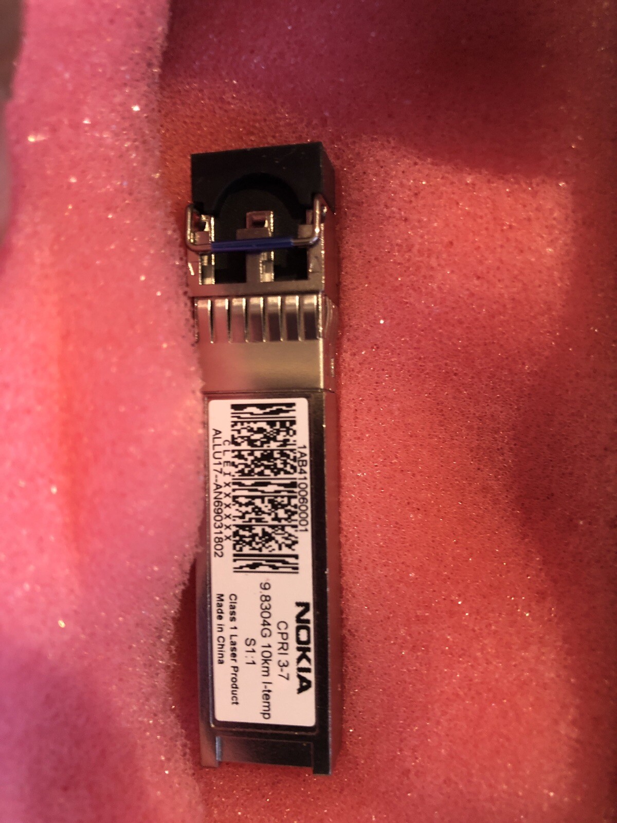 NOKIA 1AB410060001 SFP+ ITEMP 10GBE B_W 10KM SINGLE CPRI 3-7 9.8304G 