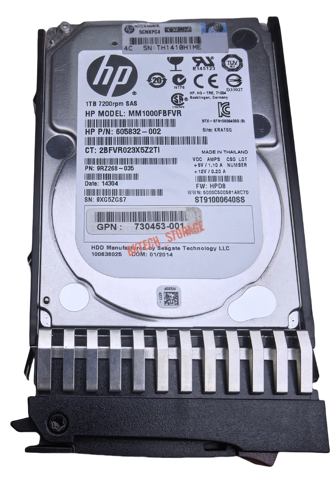 730706-001 HPE 1TB MSA2040 C8S62A 6G SAS 7.2K SFF 2.5" DP Midliline Storage HDD