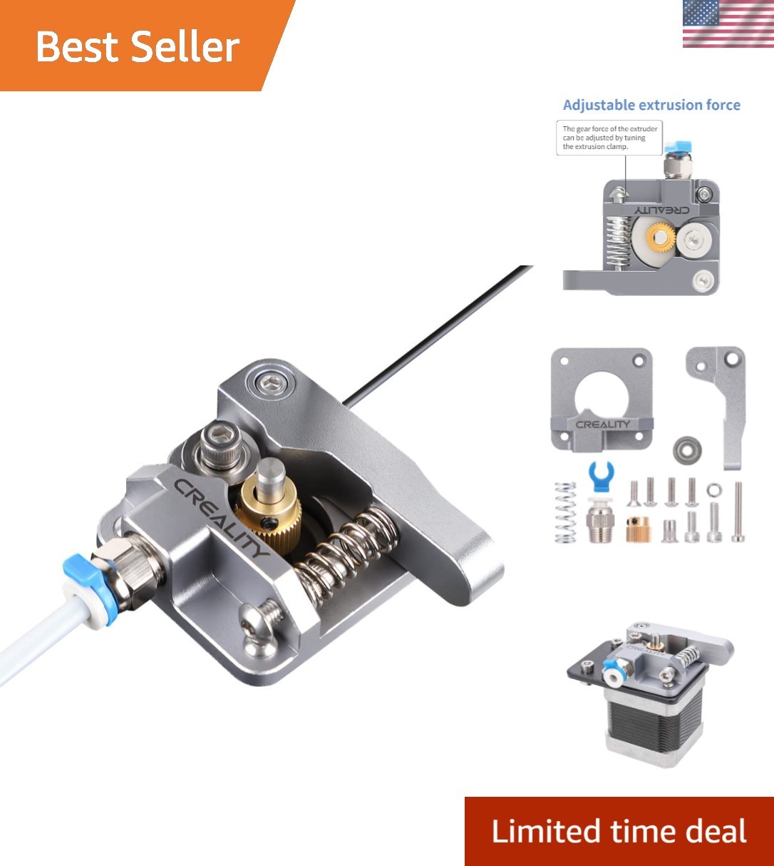 Reliable Metal Drive Feeder Extruder for Ender-3 Series - 24/7 Support Included