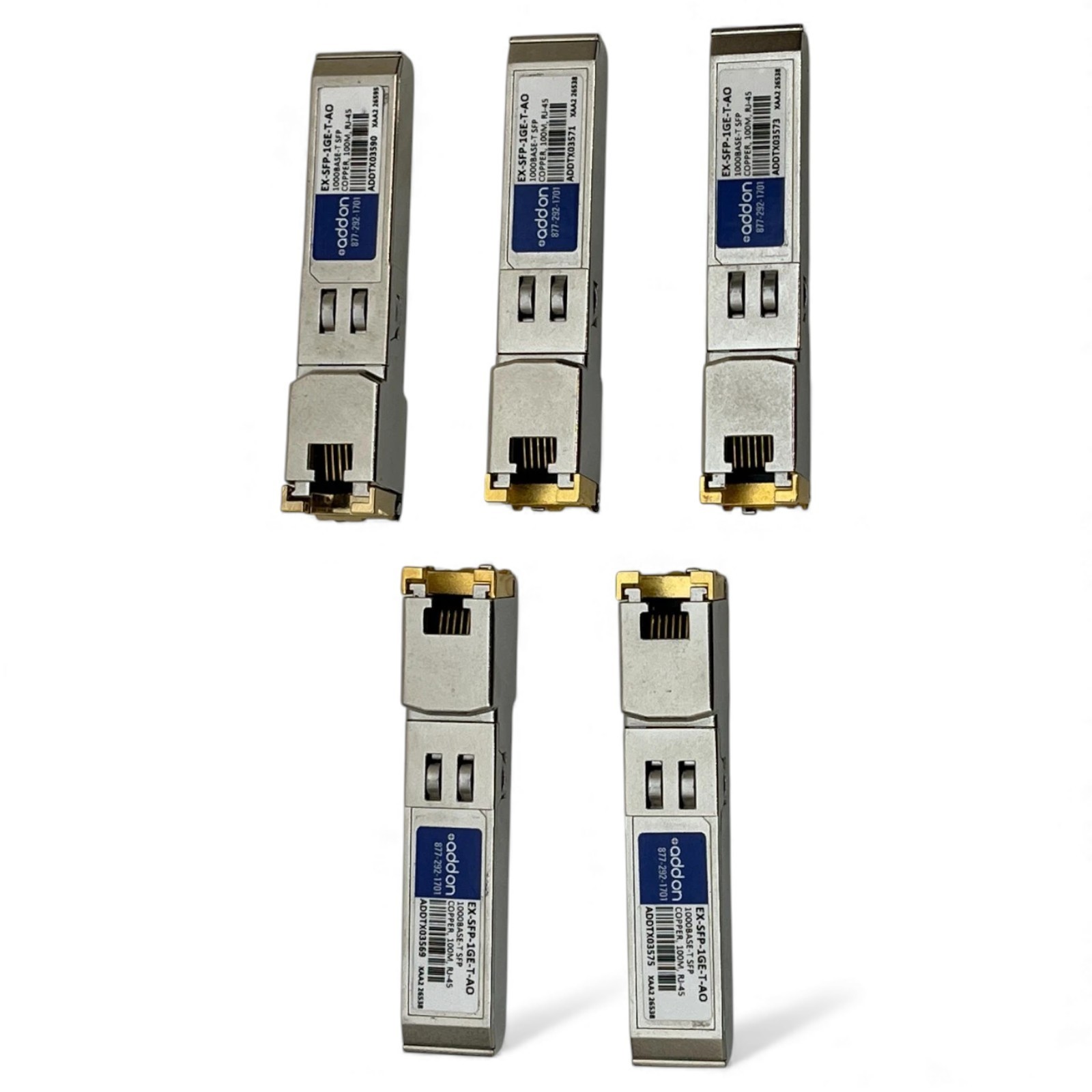 Lot of 5 x AddOn EX-SFP-1GE-LX-AO CH ACP|EX-SFP-1GE-LX-AO R Network Commercial