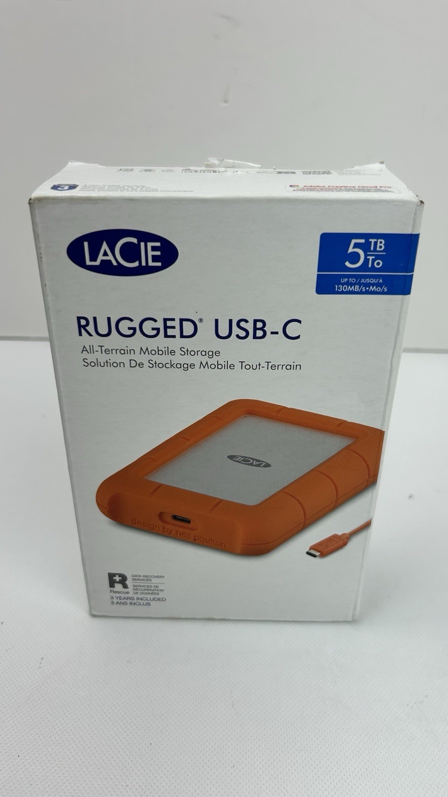 5TB External Hard Drive LaCie Rugged USB C 5TB External Drive