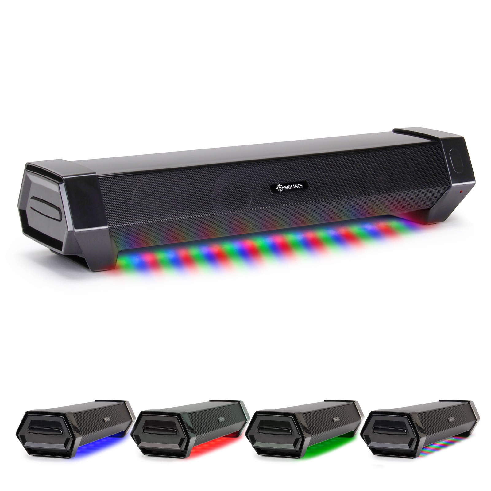 Gaming Speaker Soundbar - Under Monitor PC LED Speaker with 40W Peak Audio Power