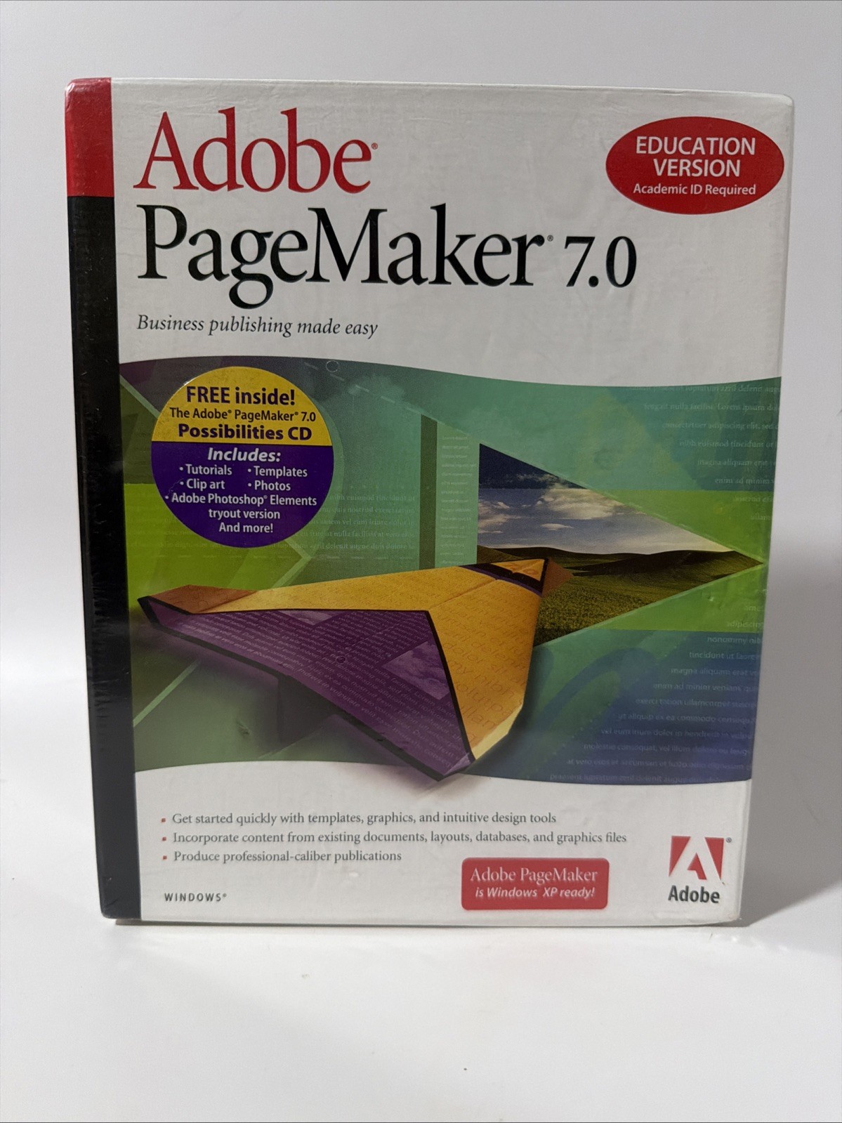 Adobe PageMaker 7.0 Education Version for Windows Education Version Sealed