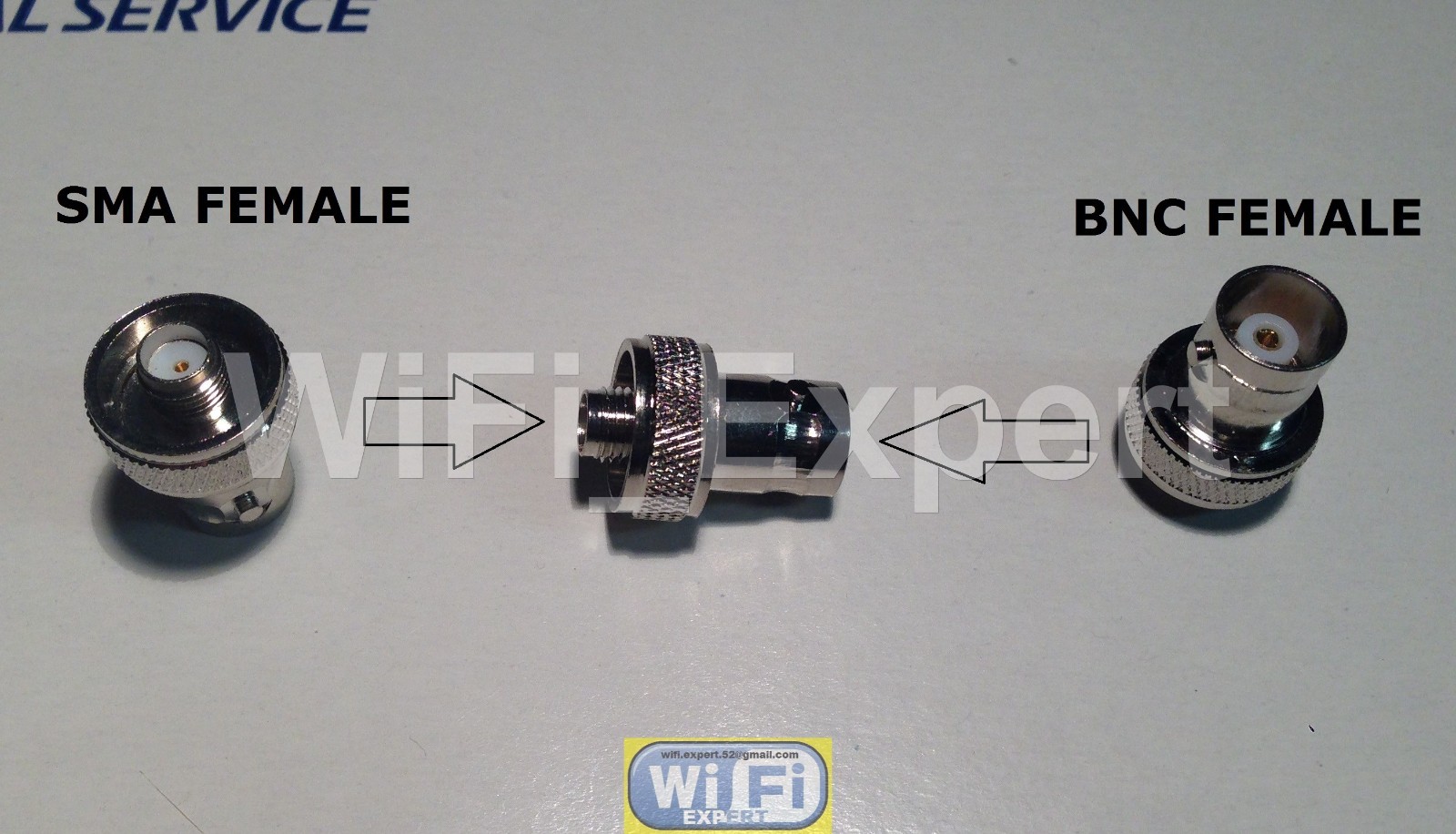 BNC Female to SMA Female Jack Adapter Connector for Baofeng Wouxun Two-way Radio