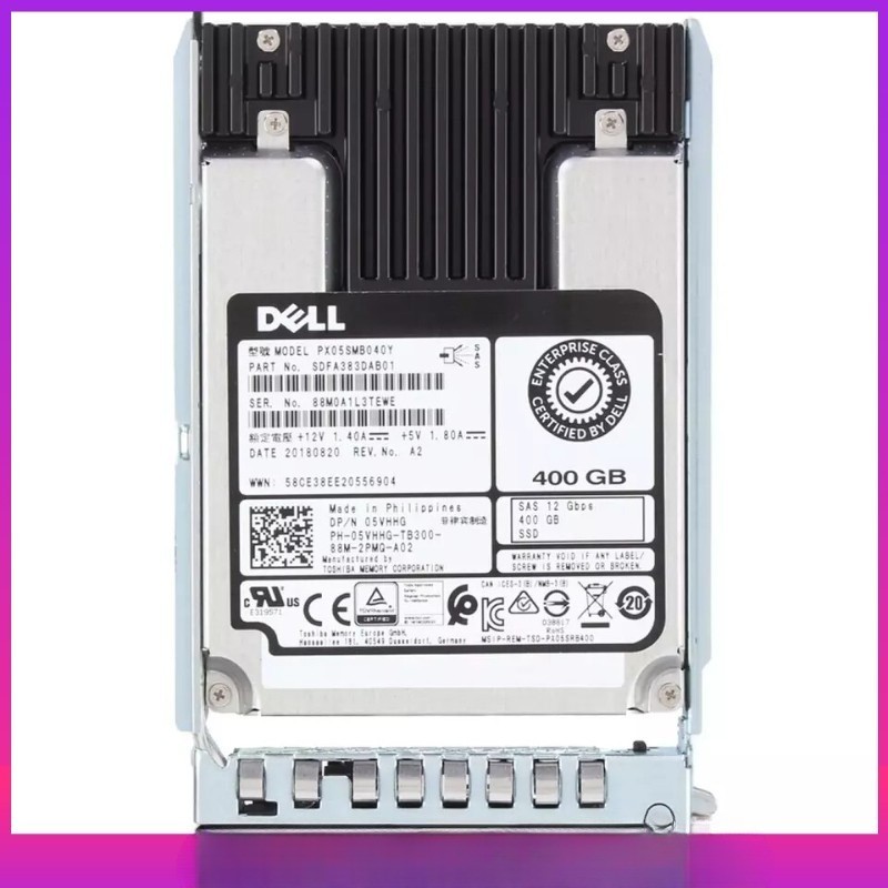 New 05VHHG 5VHHG Dell 400GB 12Gbps WI 2.5" SAS PX05SMB040Y SSD 14G KIT