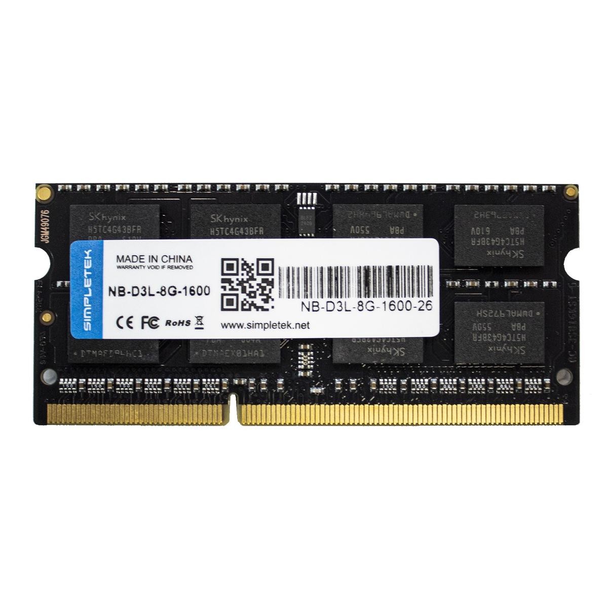 Memory Module 8GB DDR3L 1600MHz 1.35V SODIMM Bank Computer Notebook AIO