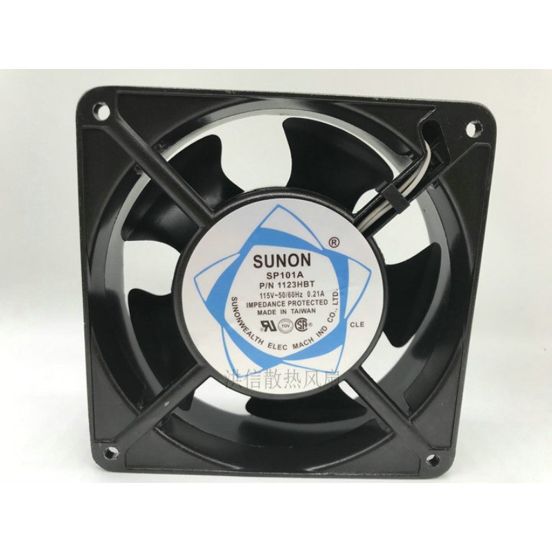 SUNON SP101A P/N 1123HBT 12038 115V 0.21A Dual Bearing Cooling Fan