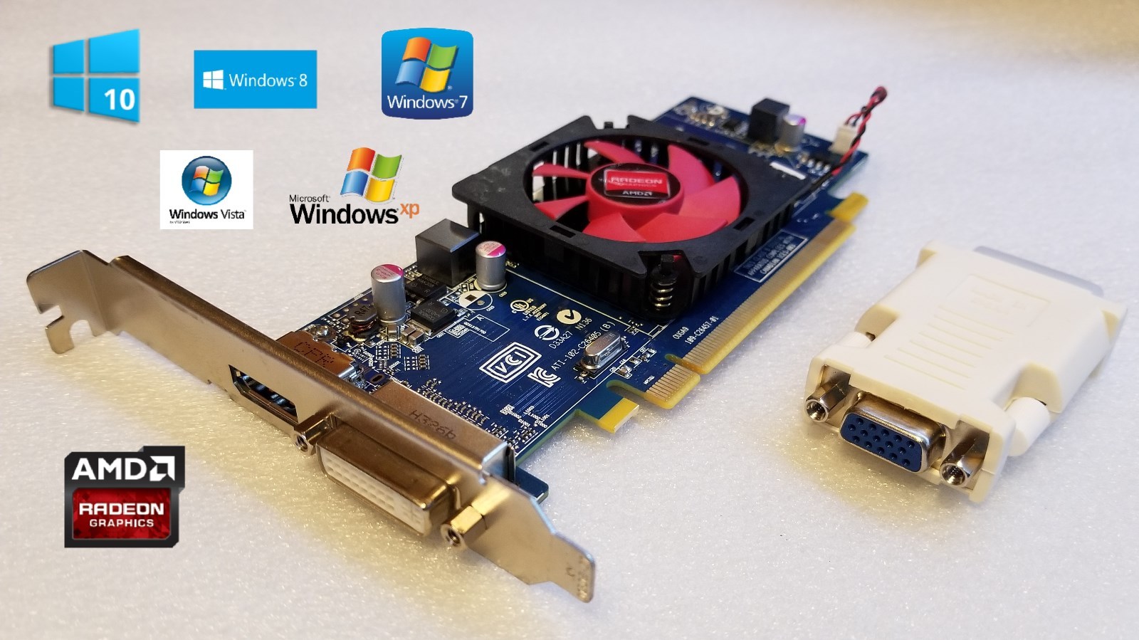 Windows 10 HP Pavilion p6112p p6115y p6120t DVI 1GB HD Video Graphics Card