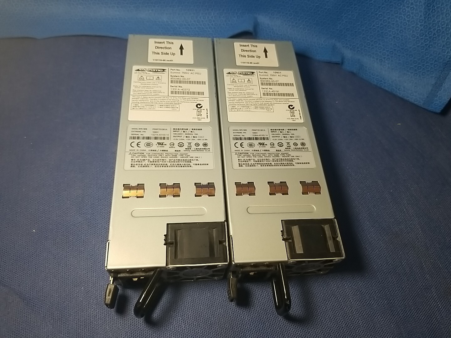 X2 Extreme Networks X460-24P X460-48P PoE AC 750W Power Supply PSU 10931