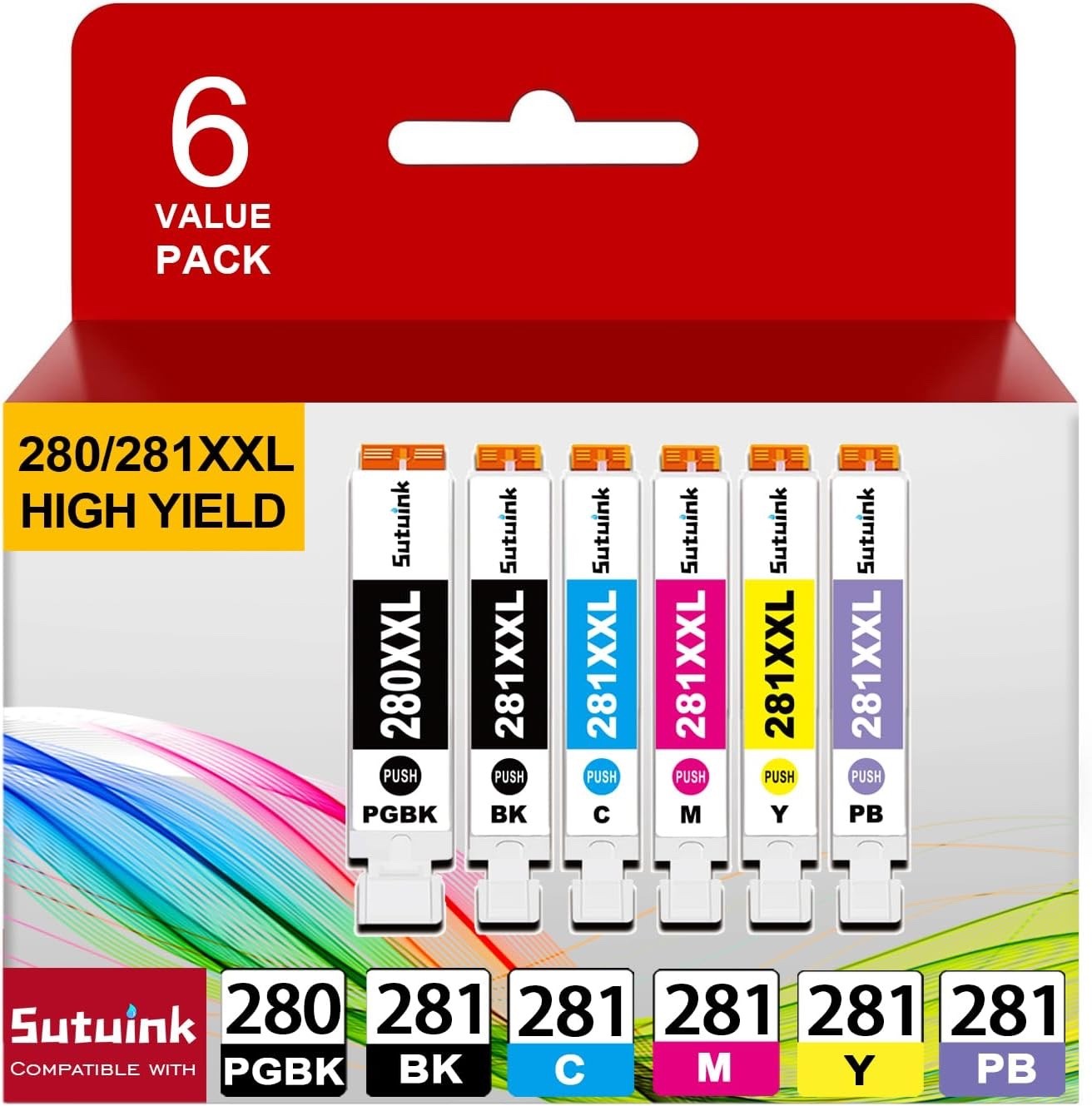 280 281 PGI-280XXL CLI-281XXL Ink Cartridges Replacement for Canon 280 281 Ink C