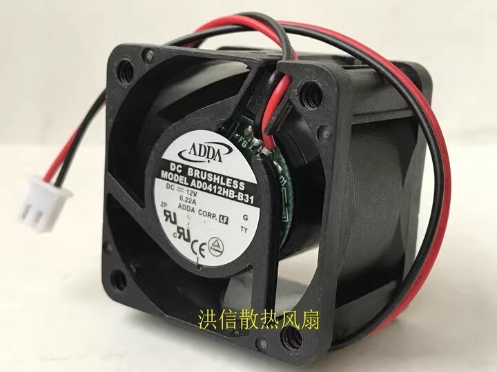 ADDA 4028 AD0412HB-B31 DC12V 0.22A 4CM 2-Pin Axial Cooling Fan
