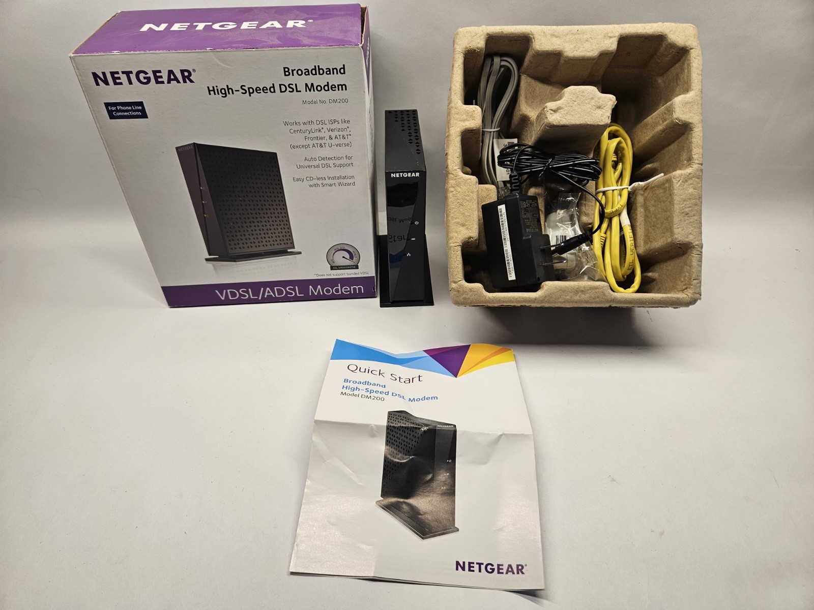 NETGEAR DM200-100NAS DSL VDSL High Speed Broadband Modem