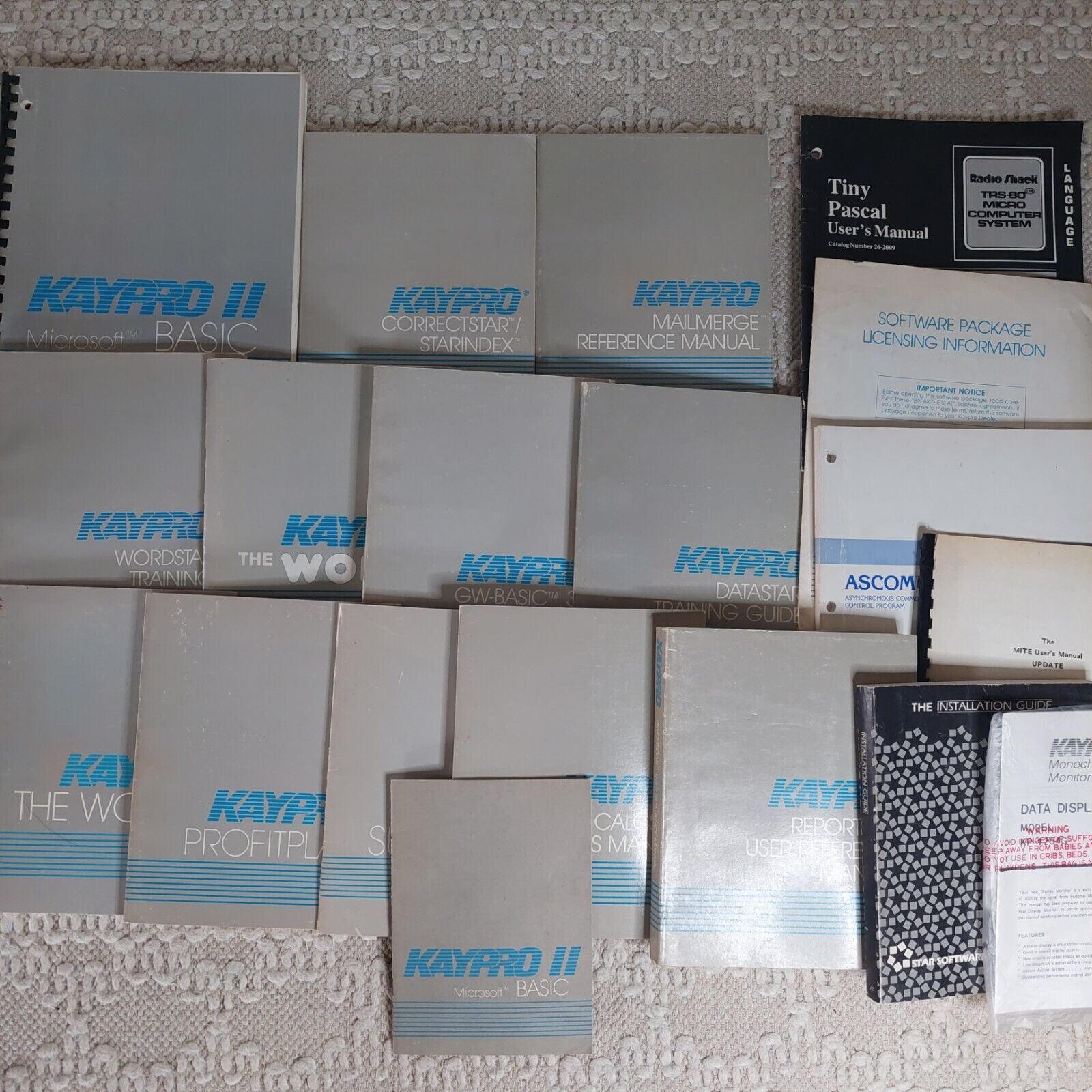 Vintage 1980's KAYPRO Software Manual LOT 