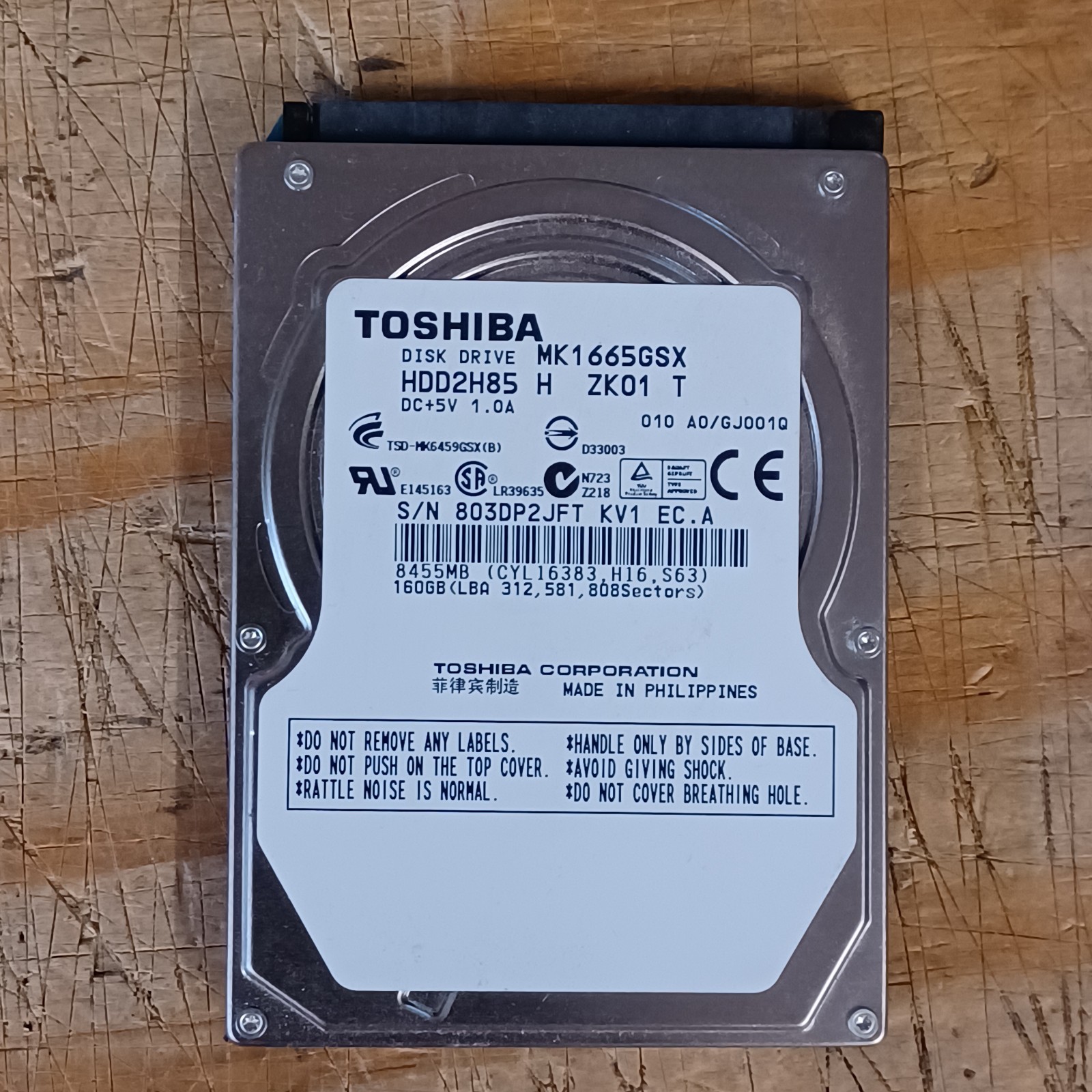 Toshiba MK1665GSX MK1676GSX SATA III Laptop Hard Drive 2.5"