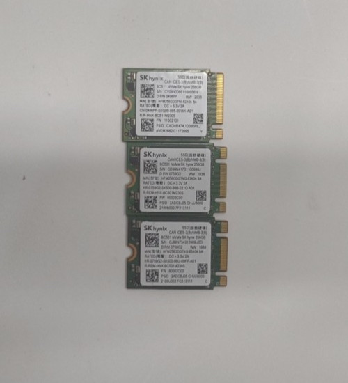 Lot of 3 SK Hynix BC511/BC501 256GB NVMe M.2 2280 SSD Internal Solid State TH579