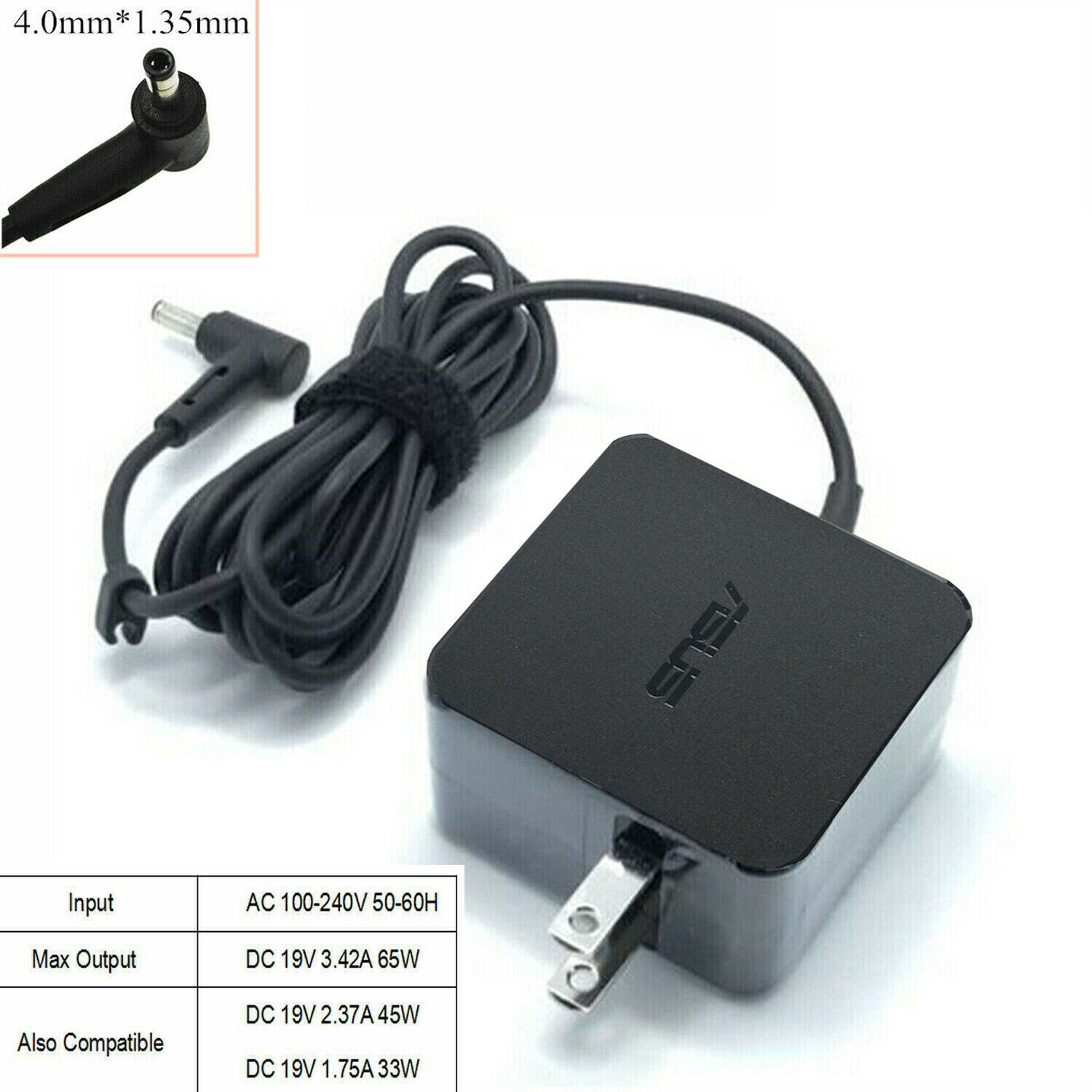 New 65W AC Adapter Charger For Asus Zenbook UX32V UX32VD UX305F X200M ADP-65DW