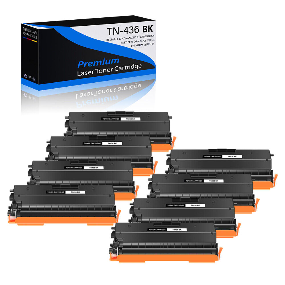 8 Pack - Black TN436 Toner Cartridge for Brother MFC-L8690CDW DCP-L8410CDW