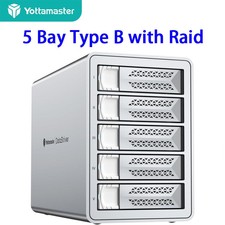 Yottamaster 2/4/5 Bay USB3.0 Hard Drive Enclosure Daisy Chain For 2.5/3.5