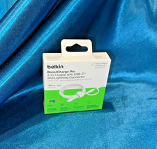 Belkin 5FT BoostCharge Pro 2-in-1 Cable - USB-C and Lightning - CAC003fq1.5MWH picture