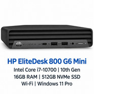 HP EliteDesk 800 G6 Mini PC i7-10700 16GB RAM 512GB NVMe SSD WiFi Windows 11 Pro picture