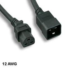 Kentek 6' IEC320 C20 to C21 AC Power Cable 12 AWG 20A/250V SJT Network/PDU/UPS picture