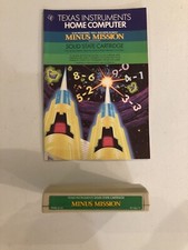 RARE Texas Instruments Minus Mission Vintage Video Game with Manual (TI-99 4A) picture