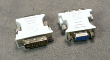 2PC DVI-I Male Analog (24+5) to VGA Female (15-pin) Connector Adapter Desktop PC picture