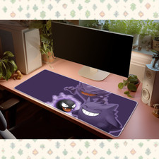 Pokemon Gengar Haunter Gastly Desk Mat Mouse Pad Purple Ghost Gaming Anime picture