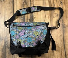 L.L. Bean colorful messenger  bookbag travel organizer carry on Laptop Floral . picture