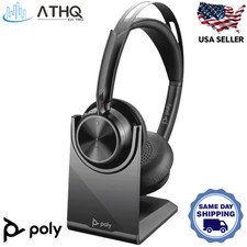 HP Poly Voyager Focus 2 UC Wireless Headset w/Charge Stand & BT700 USB-A Adapter picture