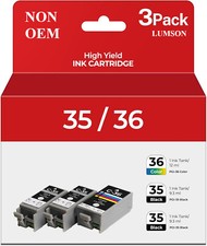3PK PGI-35 CLI-36 Ink for Canon TR150 iP110 iP100 (2 Black, 1 Color) picture
