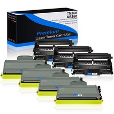 for Brother 4PK TN360 Toner +3PK DR360 Drum DCP-7030 DCP-7040 DCP-7045N HL-2170W picture