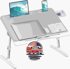 Mesa para laptop ajustable, plegable para cama, sofá o escritorio, Extra grande. picture