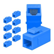 RJ45 Inline Coupler Cat7 Cat6 Cat5 Keystone Female Ethernet Connector 10 units picture