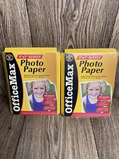 (2) Office Max Photo Paper 5x7 Glossy 100 Sheets,  for Inkjet picture