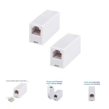 Compact RJ11 6-Pin Coupler Set - Easy Phone Line Connector for Home & Office picture