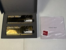 G. Skill Trident Z Royal 32GB (2x16GB) DDR4-3600 CL18-22-22-42 RAM GOLD picture