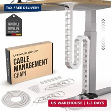 Ultimate Setup Under Desk Cable Management Vertebrae - Perfect for Sit Stand Des picture