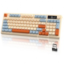 FREE WOLF M96 96-Key Dual-Mode Wireless Mechanical Keyboard PBT RGB LCD Screen picture