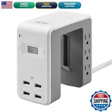 APC Desk Mount Power Station PE6U4W, U-Shaped Surge Protector USB Ports (4) picture