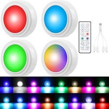 4 Pcs Wireless Interior Car Led Lights with Remote Control, 16 Colors  picture
