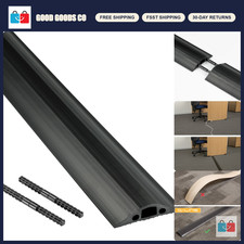 30ft Floor Cord Cover - Linkable Cable Protector, Hide & Protect Cords, Heavy Du picture