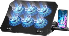 Laptop Cooling Pad for 12-15.6 Inch, 6 Cooler Fans with Blue Lights, Laptop Cool picture