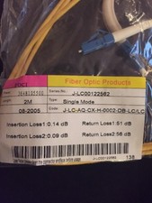 Lot Of 4 2M LC-LC Duplex Single-Mode Fiber Optic Cable T10 picture