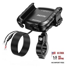 Aluminum Motorcycle USB Phone Mount Charger with USB C Fast Charge Port picture